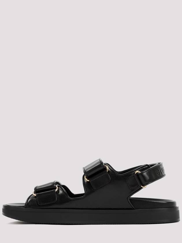 4G Strap Leather Flat Sandals Black - GIVENCHY - BALAAN 3