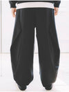 Side Tuck Wide Balloon Sweatpants Black - MACASITE - BALAAN 1