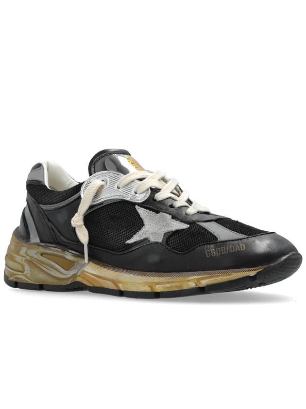 Dad-Star Mesh Nappa Leather Low Top Sneakers Black Ice Grey - GOLDEN GOOSE - BALAAN 5