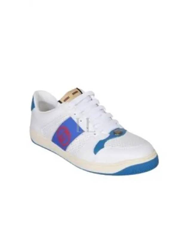 Screener Interlocking G Low Top Sneakers Blue White - GUCCI - BALAAN 2