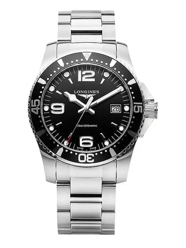 Hydroconquest Watch Silver Black - LONGINES - BALAAN 3