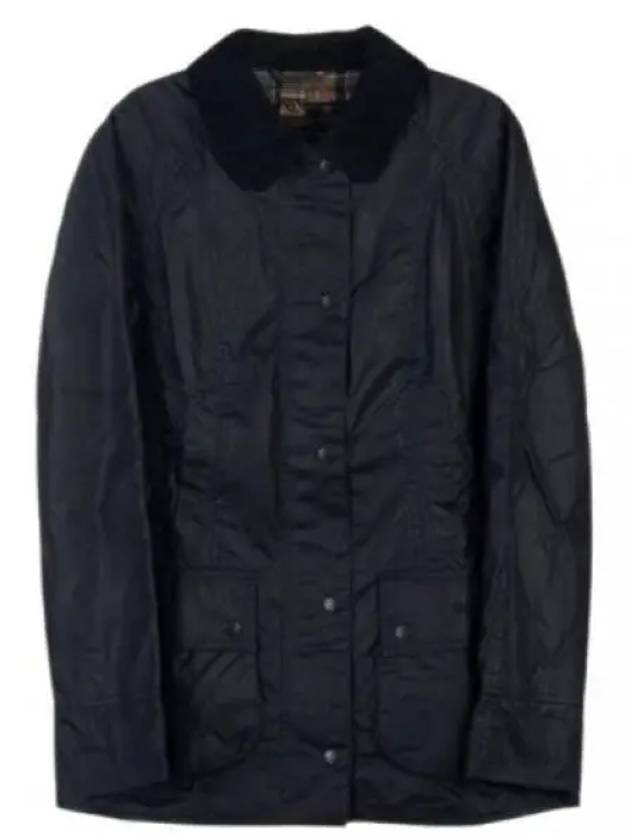 Beadnell Wax Zip-up Jacket Dark Navy - BARBOUR - BALAAN 2