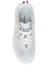 Tech Runner Shearling Suede Low Top Sneakers White - THOM BROWNE - BALAAN 5