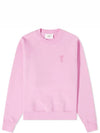 Heart Logo Cotton Sweatshirt Candy Pink - AMI - BALAAN 2