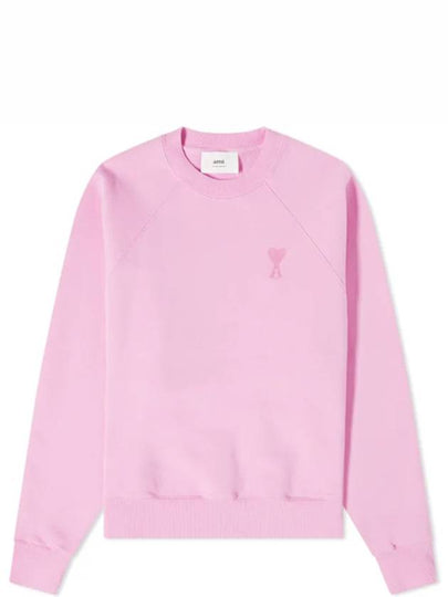 Heart Logo Cotton Sweatshirt Candy Pink - AMI - BALAAN 2