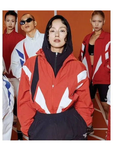 Hyori Lee wearing vector flash windbreaker red - REEBOK - BALAAN 1