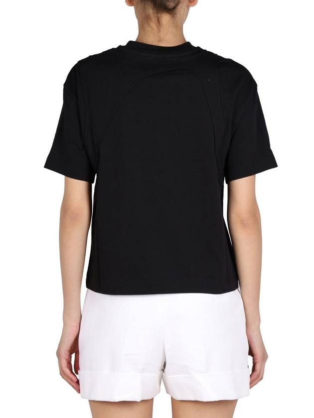 Women's Crew Neck Short Sleeve T-Shirt Black - ALEXANDER MCQUEEN - BALAAN 4