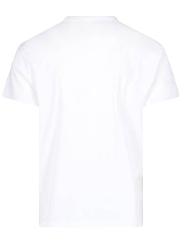 Numeric Embroidered Logo Mako Cotton Short Sleeve T-Shirt White - MAISON MARGIELA - BALAAN 3