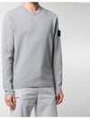 Wappen Patch Round Cotton Knit Top Light Grey - STONE ISLAND - BALAAN 6