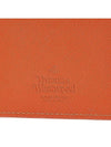 Saffiano Thin Line Card Wallet Orange - VIVIENNE WESTWOOD - BALAAN 8