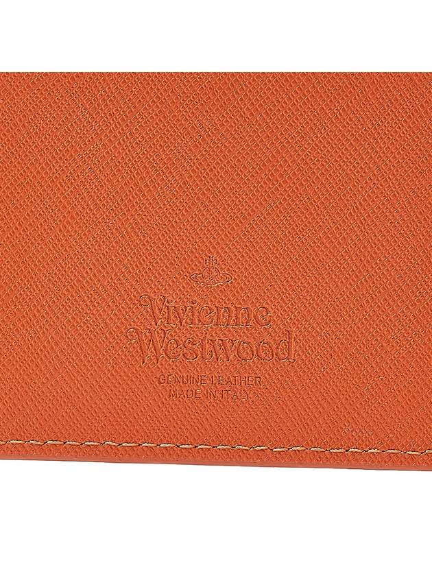 Saffiano Thin Line Card Wallet Orange - VIVIENNE WESTWOOD - BALAAN 8