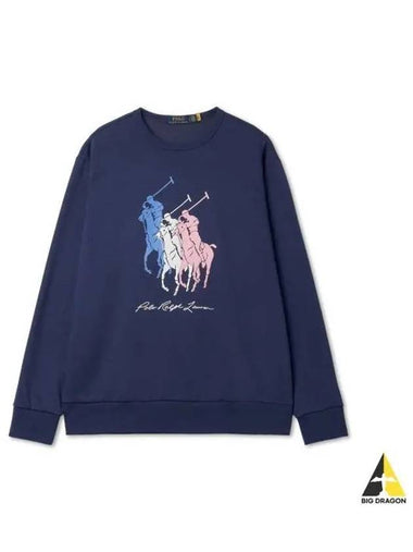 Big Pony Fleece Sweatshirt Blue - POLO RALPH LAUREN - BALAAN 1