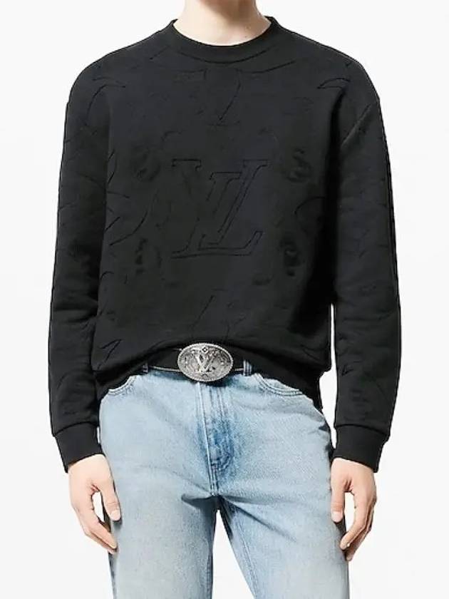 Embroidered cotton jersey crew neck 1AFXO6 - LOUIS VUITTON - BALAAN 2