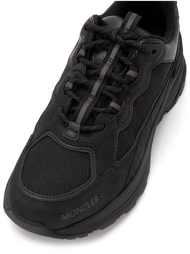 Light Suede Runner Low Top Sneakers Black - MONCLER - BALAAN 8