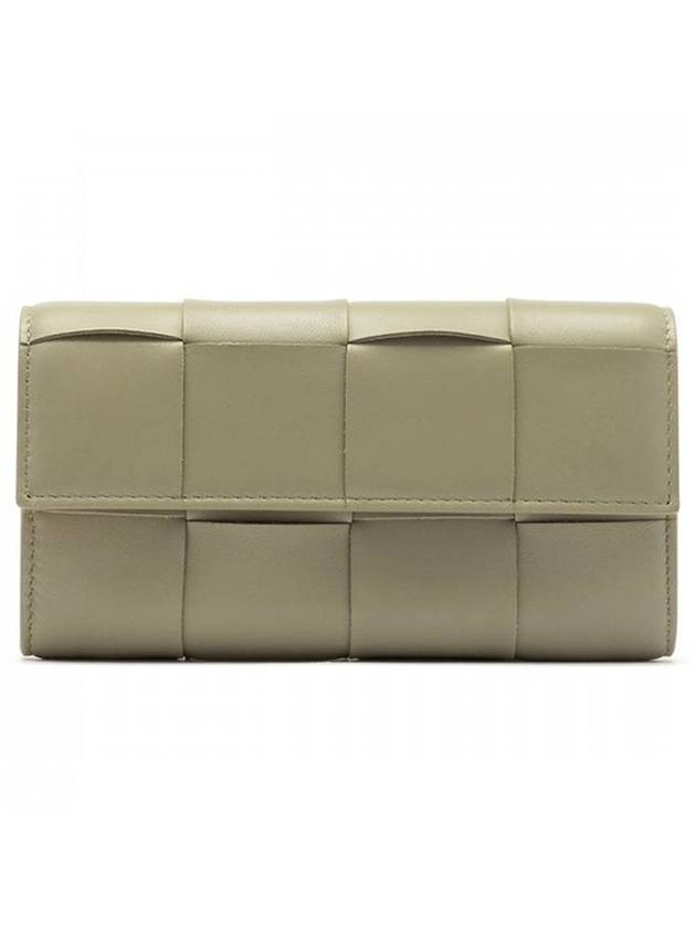 Intrecciato Flap Long Wallet Travertine - BOTTEGA VENETA - BALAAN 1