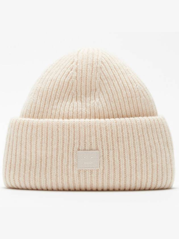 Small Face Logo Beanie Oatmeal Melange - ACNE STUDIOS - BALAAN 2