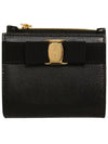 Vara Bow Half Wallet Black - SALVATORE FERRAGAMO - BALAAN 2