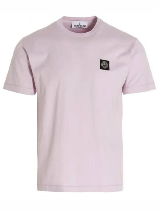 Campus Logo Short Sleeve T-Shirt Pink - STONE ISLAND - BALAAN 2