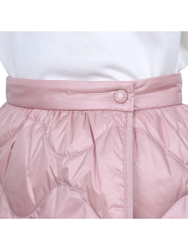 Women's Logo Patch Quilted A-Line Skirt Pink - MONCLER - 9