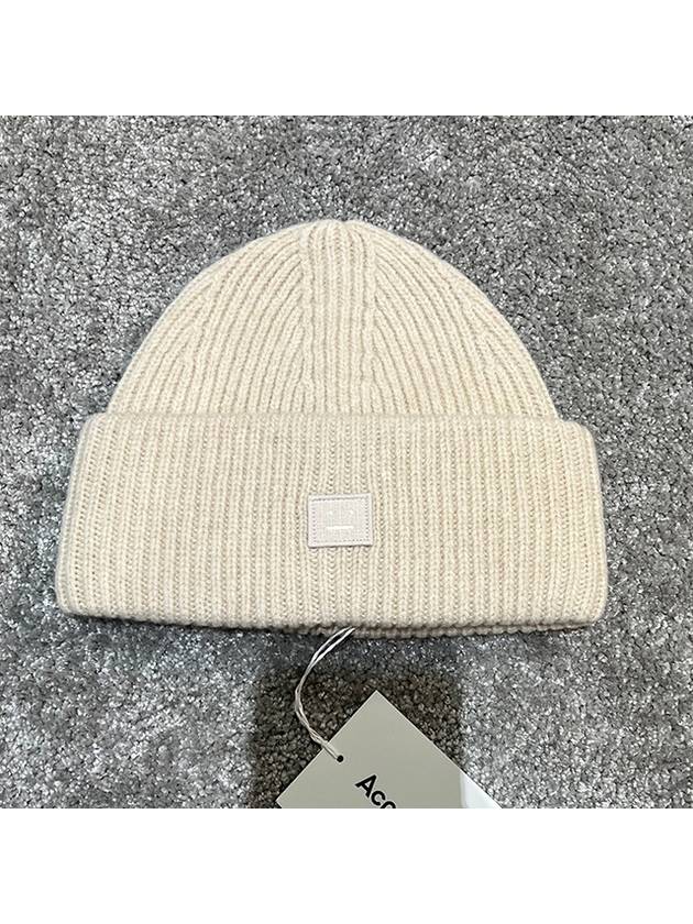 Small Face Logo Beanie Oatmeal Melange - ACNE STUDIOS - BALAAN 3