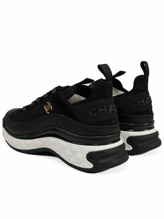 Mixed fiber women s sneakers black gold G35617 - CHANEL - BALAAN 3