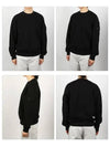 Shadow Logo Crew Neck Cotton Sweatshirt Black - STONE ISLAND - BALAAN 3