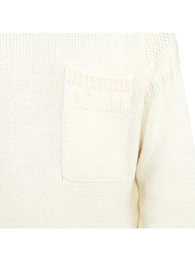 Men's Mock Neck Wool Knit Top Ivory - TEN C - BALAAN 9