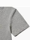 Cotton V-neck Short Sleeve T-Shirt Grey - TOM FORD - BALAAN 4