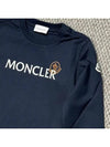 Moncler Kids 8 10 Logo Long Sleeve T Shirt Navy - MONCLER - BALAAN 2