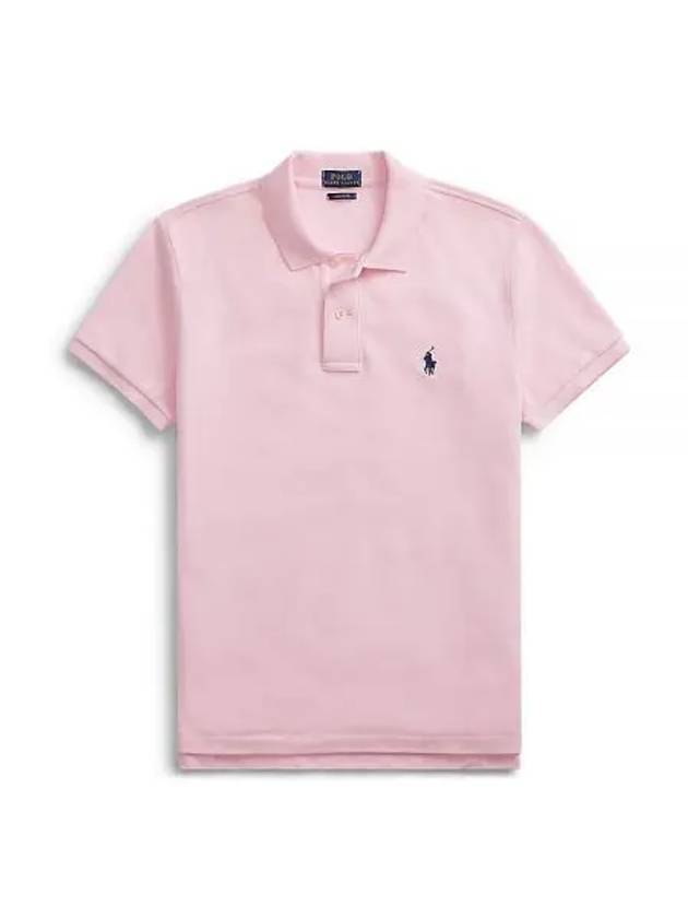 Pony Embroidery Logo Stretch Short Sleeve Cotton Polo Shirt Light Pink - POLO RALPH LAUREN - BALAAN 2