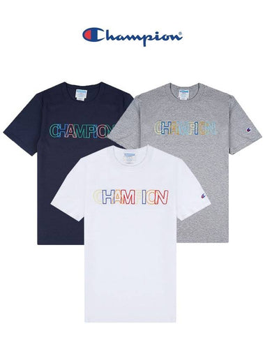 Unisex color logo shortsleeved Tshirt T1919G 550774 - CHAMPION - BALAAN 1