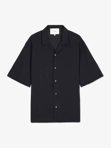 Viscose blend short sleeve shirt darkest navy ARCHERSNM982DARKESTNAVY - STUDIO NICHOLSON - BALAAN 1