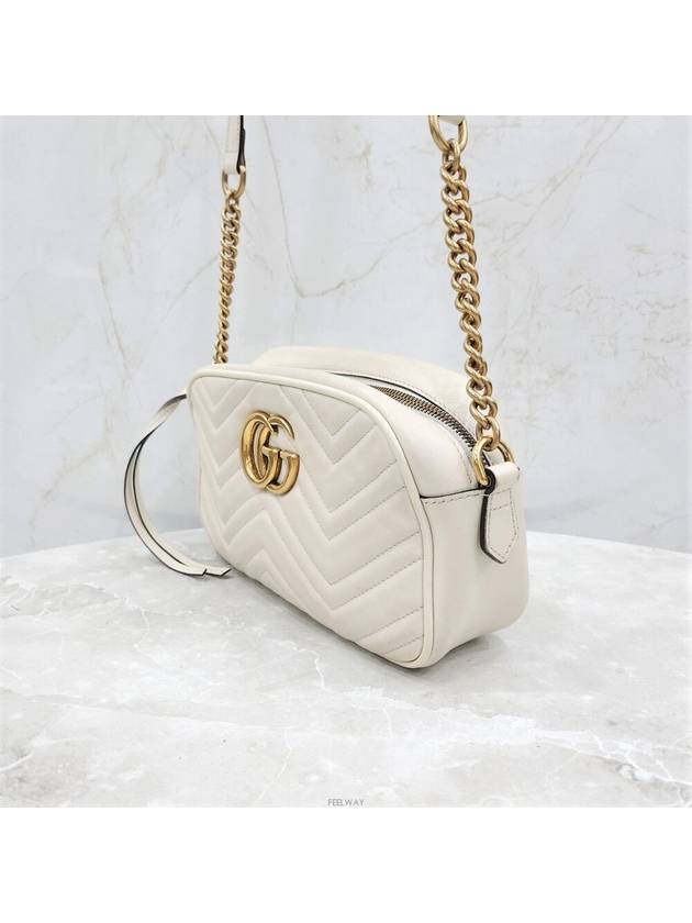 Lux You GG Marmont Ivory Small Matelasse Shoulder Bag 447632 - GUCCI - BALAAN 2