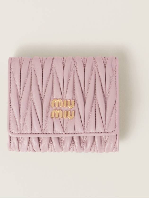 Small Materasse Nappa Leather Wallet Pink - MIU MIU - BALAAN 1