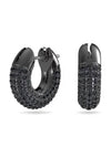 Dextera Small Hoop Earrings Black - SWAROVSKI - BALAAN 1