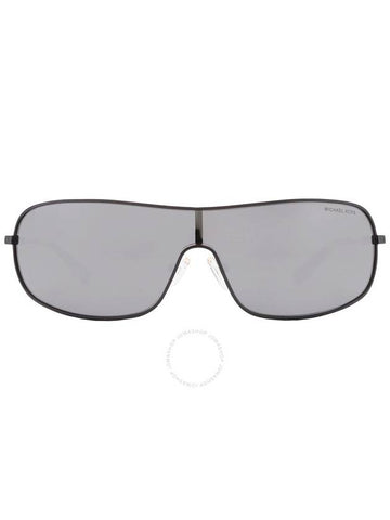 Michael Kors Aix Dark Grey Solid Mirrored Rectangular Ladies Sunglasses MK1139 10056G 38 - MICHAEL KORS - BALAAN 1