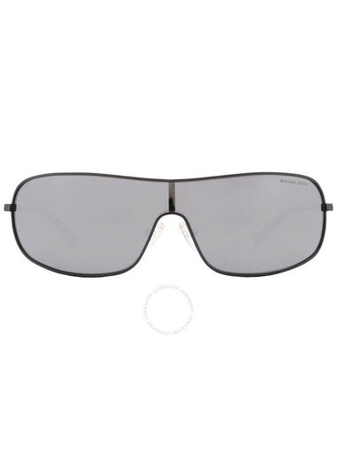 Michael Kors Aix Dark Grey Solid Mirrored Rectangular Ladies Sunglasses MK1139 10056G 38 - MICHAEL KORS - BALAAN 1