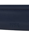 Logo Patch Leather Card Wallet Navy - KENZO - BALAAN 8