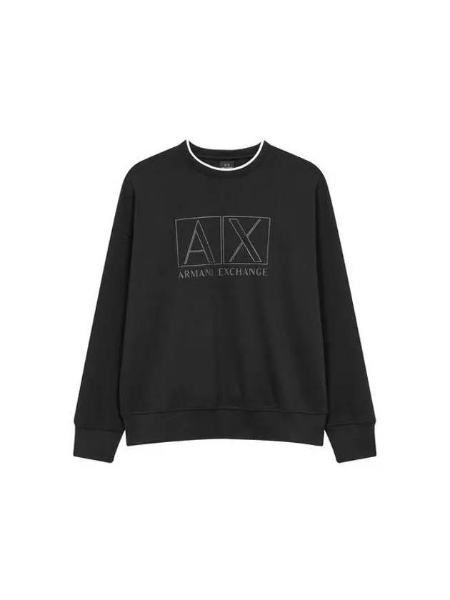 Men s Square Logo Stretch Sweatshirt Black 270649 - ARMANI EXCHANGE - BALAAN 1