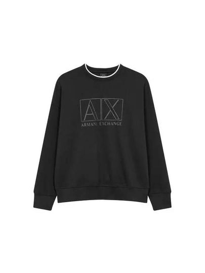 Men s Square Logo Stretch Sweatshirt Black 270649 - ARMANI EXCHANGE - BALAAN 1