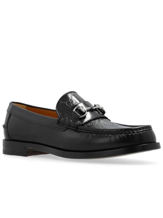 Men's GG Horsebit Leather Loafers Black - GUCCI - BALAAN 5