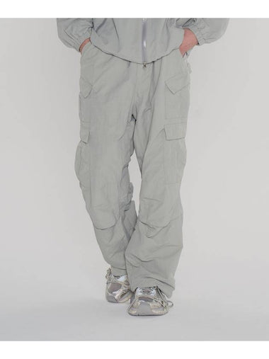 Light Nylon Parachute Pants Grey - INTERSECTION - BALAAN 1