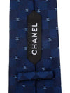 CC Logo Silk Tie Navy - CHANEL - BALAAN 7