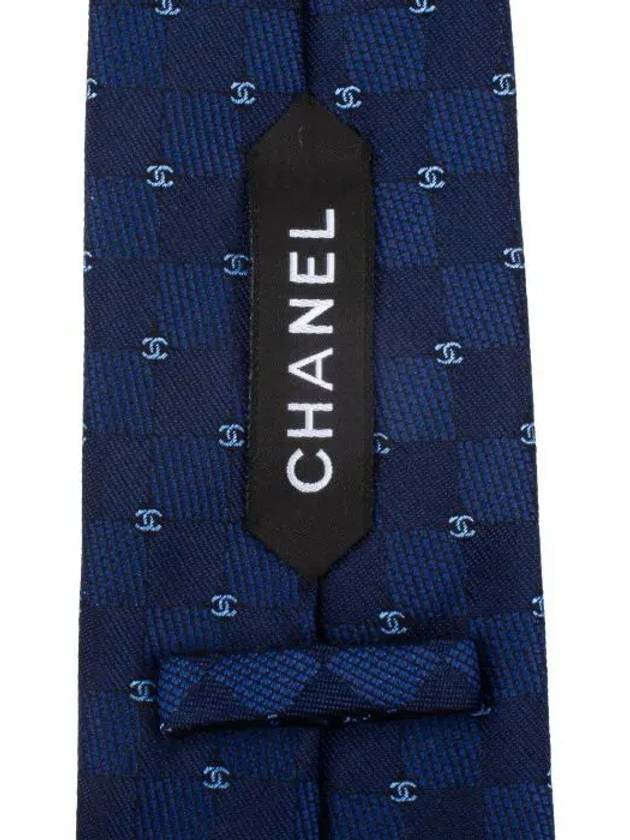 CC Logo Silk Tie Navy - CHANEL - BALAAN 7