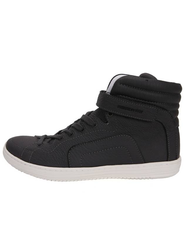 logo leather high top sneakers black - PIERRE HARDY - BALAAN 3