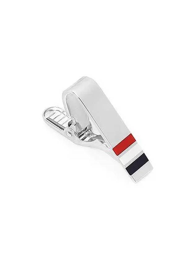 Three Stripes Short Tie Bar Silver - THOM BROWNE - BALAAN 2