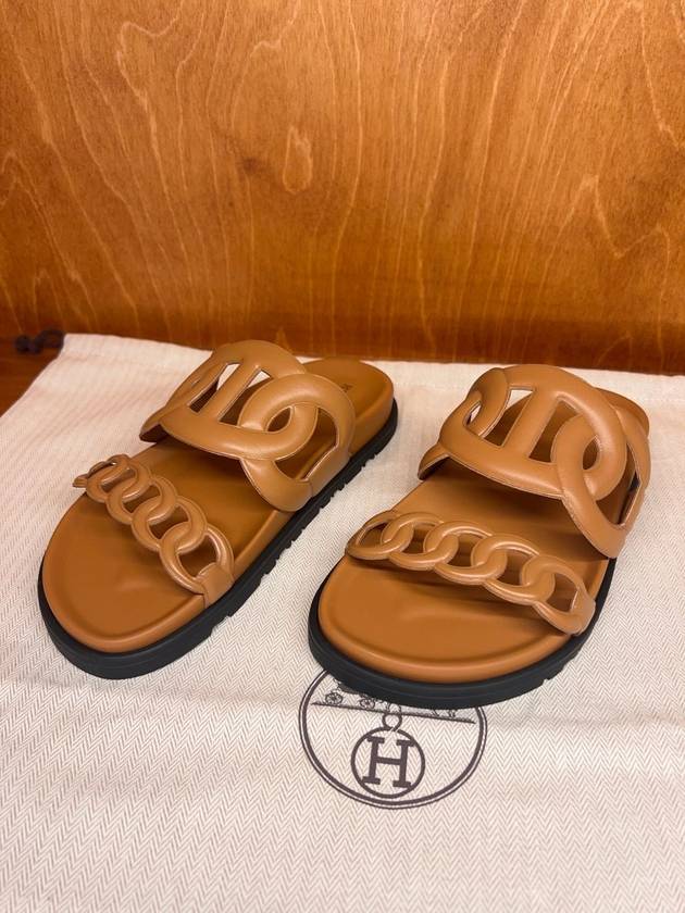 Extra Leather Sandals Brown - HERMES - BALAAN 2