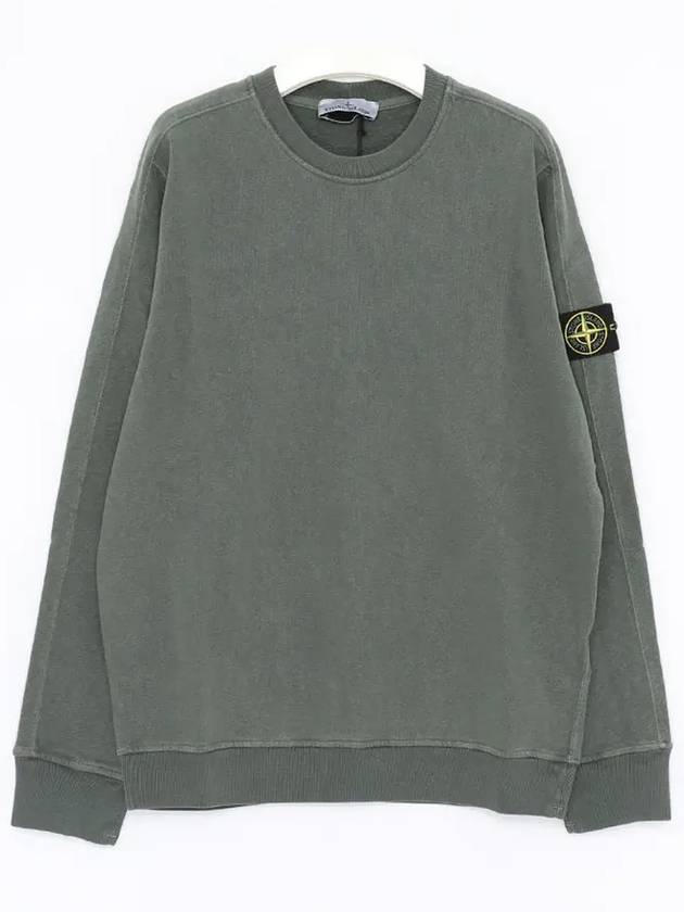 Logo Patch Crew Neck Sweatshirt Musk - STONE ISLAND - BALAAN 3