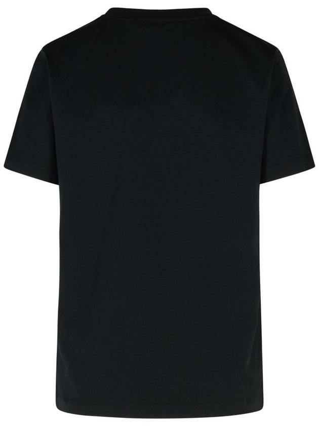 Brushed Logo Short Sleeve T-Shirt Black - MSGM - BALAAN 3