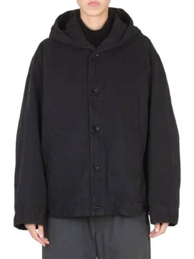 Oversized Hooded Jacket Black - LEMAIRE - BALAAN 2